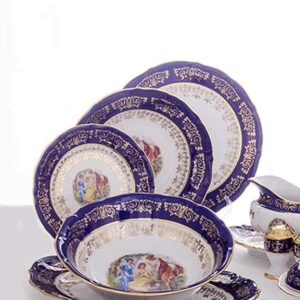 Тарелка глубокая Bavarian Porcelain Мадонна Кобальт 23 см posuda-moskow