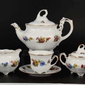 Чайный сервиз Royal Czech Porcelain Болеро Весенний букет 6 пер 17 пр posuda moskow