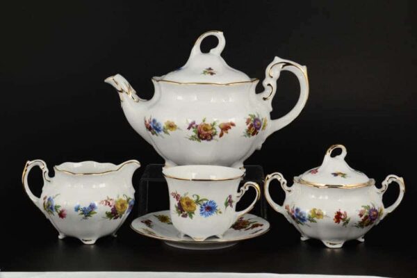 Чайный сервиз Royal Czech Porcelain Болеро Весенний букет 6 пер 17 пр posuda moskow