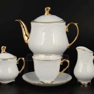 Чайный сервиз Royal Czech Porcelain Рококо Отводка золото 6 пер 17 пр posuda moskow