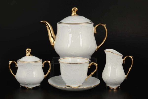 Чайный сервиз Royal Czech Porcelain Рококо Отводка золото 6 пер 17 пр posuda moskow