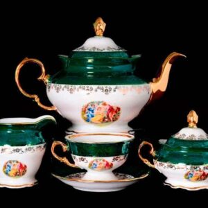 Чайный сервиз Royal Czech Porcelain Зеленая Мадонна 6 пер 17 пр posuda moskow