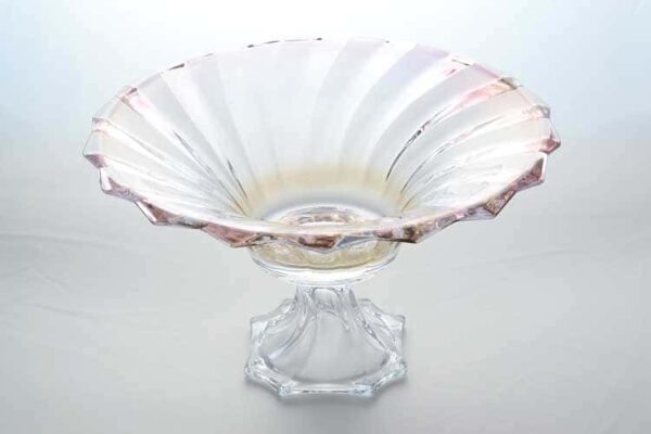 Фруктовница на ножке Bohemia Crystal R-G Scallop 32 см красная posuda moskow