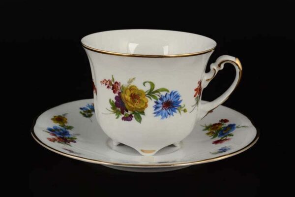 Набор чайных пар Royal Czech Porcelain Болеро Весенний букет posuda moskow