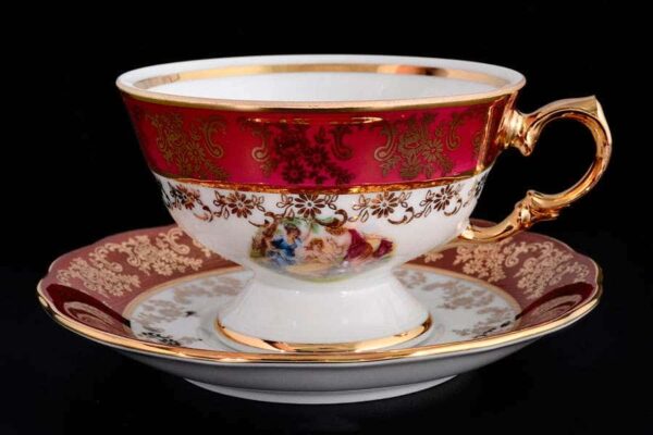 Набор чайных пар Royal Czech Porcelain Мадонна Красная posuda moskow