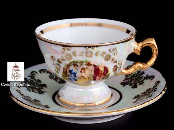 Набор чайных пар Royal Czech Porcelain Мадонна Перламутр 6 пер 12 пр posuda moskow