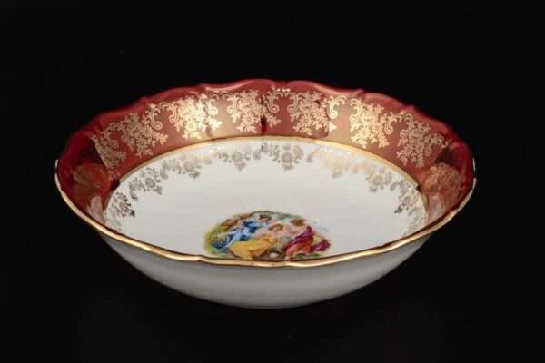 Набор салатников Royal Czech Porcelain Мадонна Красная 16 см posuda moskow