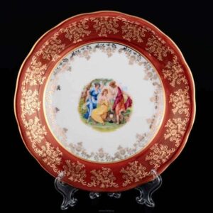 Набор тарелок Royal Czech Porcelain Мадонна Красная 19 см posuda moskow