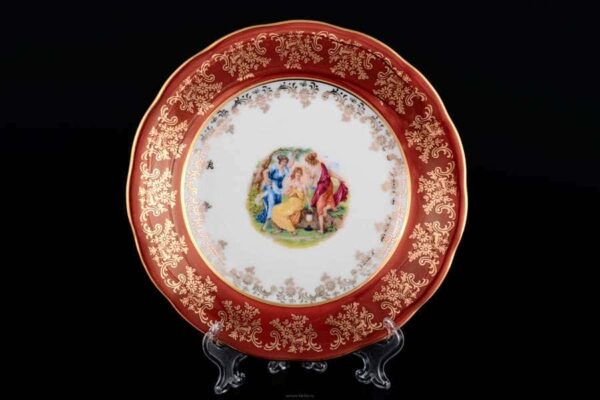 Набор тарелок Royal Czech Porcelain Мадонна Красная 19 см posuda moskow