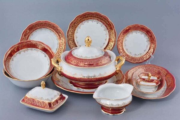 Столовый сервиз Royal Czech Porcelain Красная паутинка 6 пер 29 пр posuda moskow