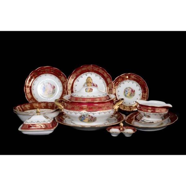 Столовый сервиз Royal Czech Porcelain Мадонна Красная 6 пер 29 пр posuda moskow