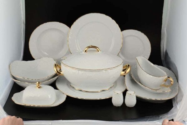 Столовый сервиз Royal Czech Porcelain Рококо Отводка золото 6 пер 28 пр posuda moskow