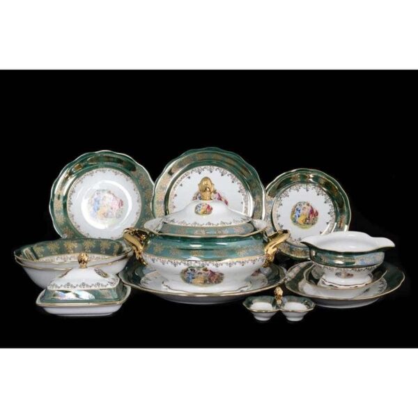 Столовый сервиз Royal Czech Porcelain Зеленая Мадонна 6 пер 29 пр posuda moskow